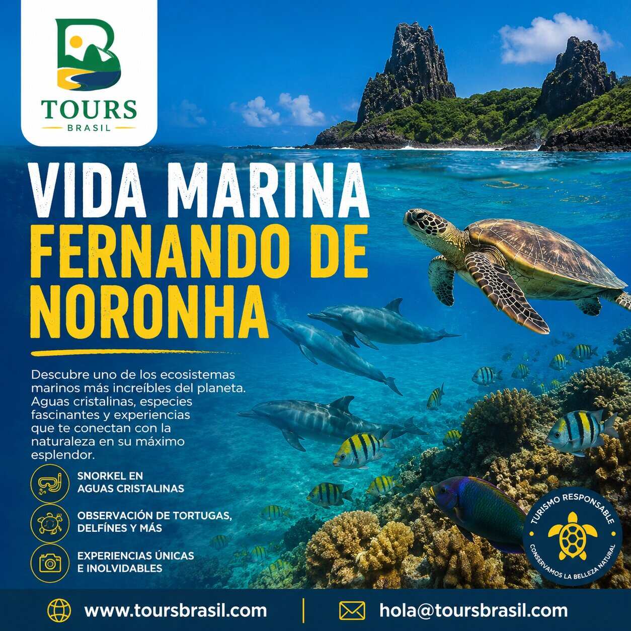 Vida Marina Fernando de Noronha con Tours Brasil